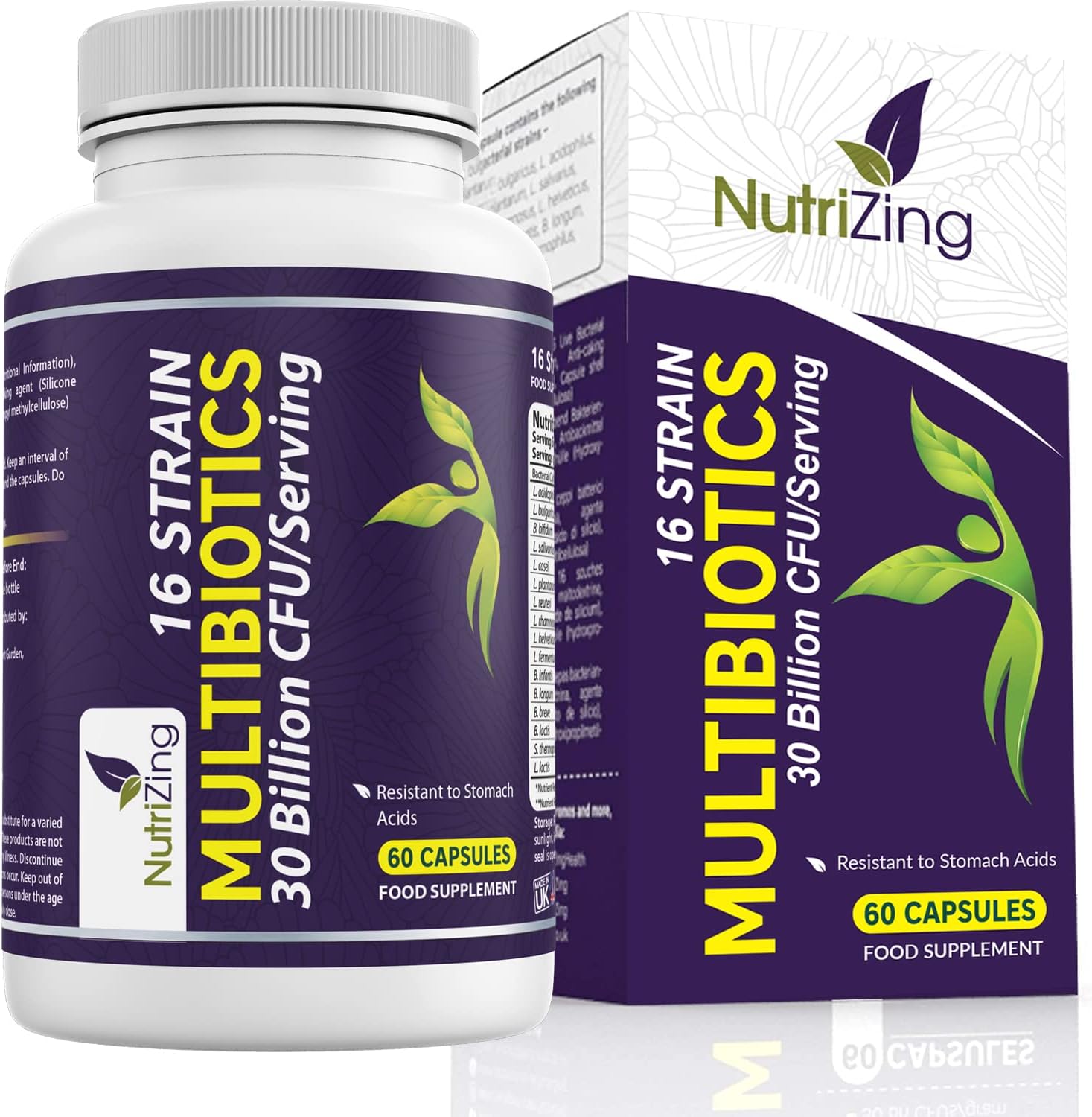 NutriZing Bio Cultures Complex Probiotics for Gut Health - High Strength 30 Bill...