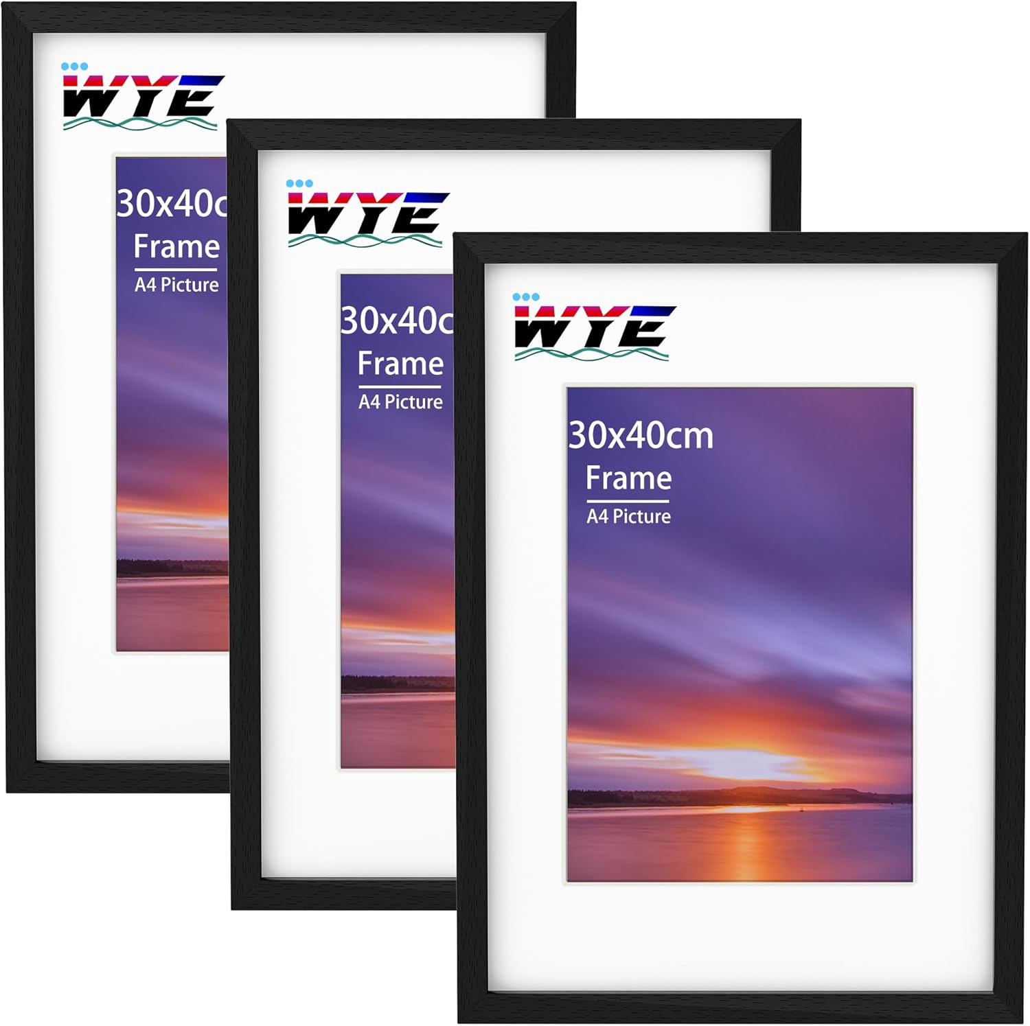 High-Quality wyewye 30x40 cm Picture Frames, Unique Wood and Acrylic Frame Set,...