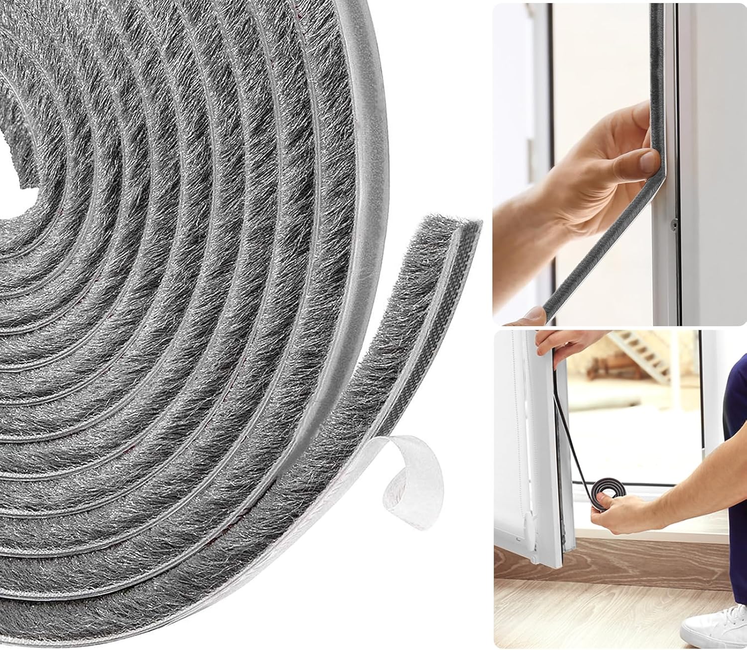 AFAXINRIE Draft Excluder for Doors, Draught Excluder for Windows, 5 Meters(L) x...