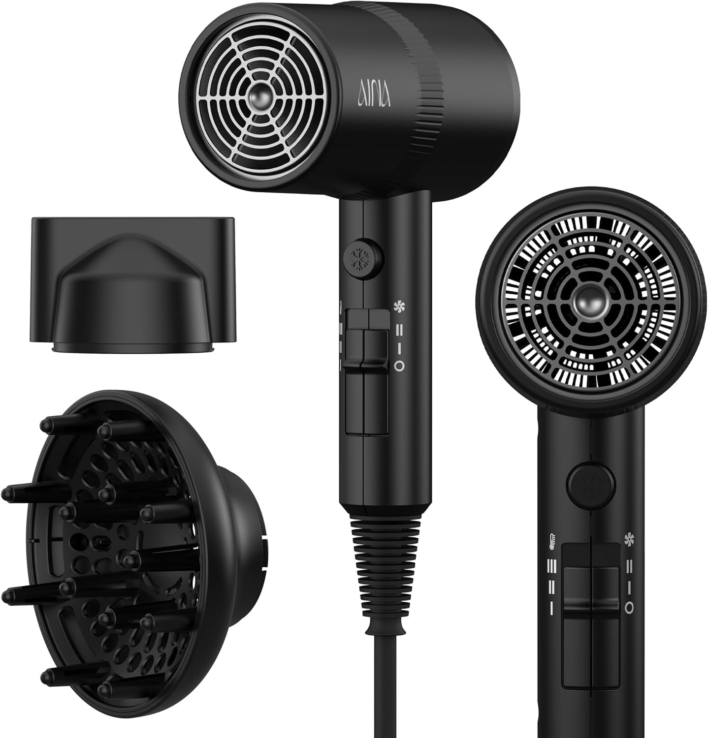 AINA Hair Dryer, Advanced Blow Dryer for Women With Diffuser, Innovative Hair Dr...