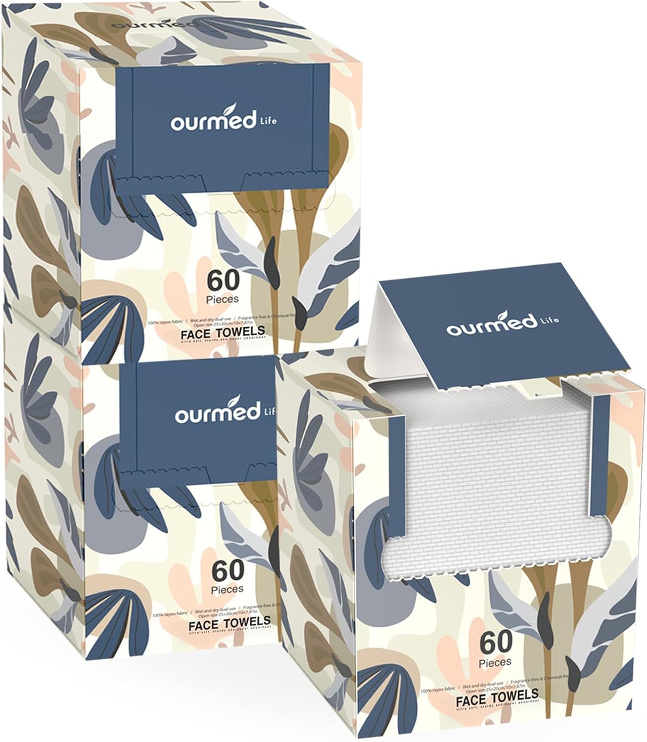 High-Quality Ourmed Life Face Towels, Special Disposable Biodegradable Facial To...