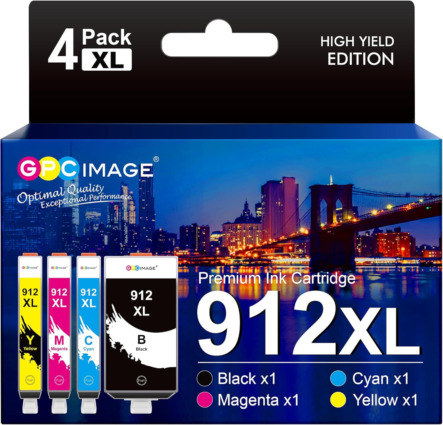 Reliable GPC Image 912XL Ink Cartridge, Premium Multipack Ink Cartridge Replacem...