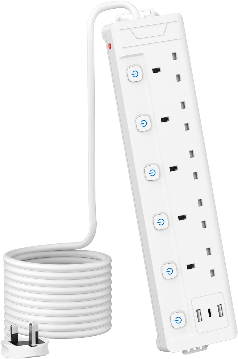 3M 5 Gang Extension Lead with 3 USB Slots, Individually Switched Extension Lead...