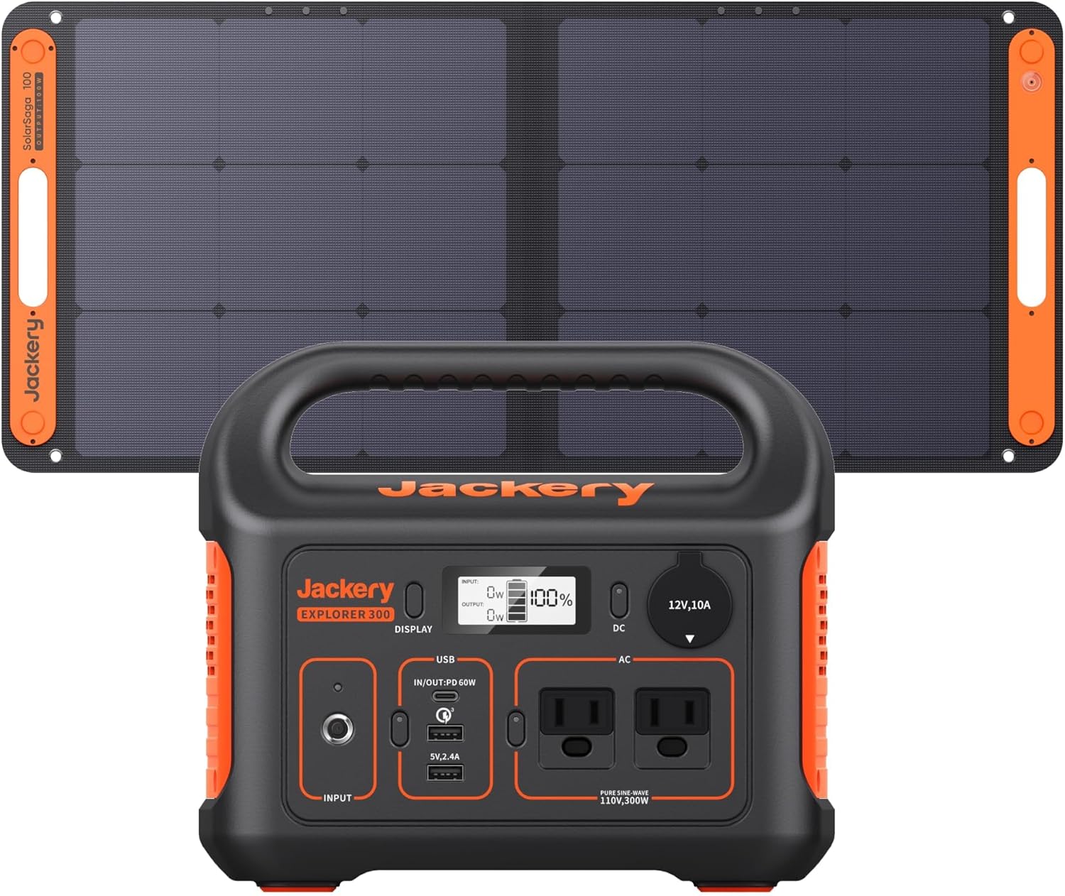 Jackery Solar Generator 300, 293Wh Backup Lithium...