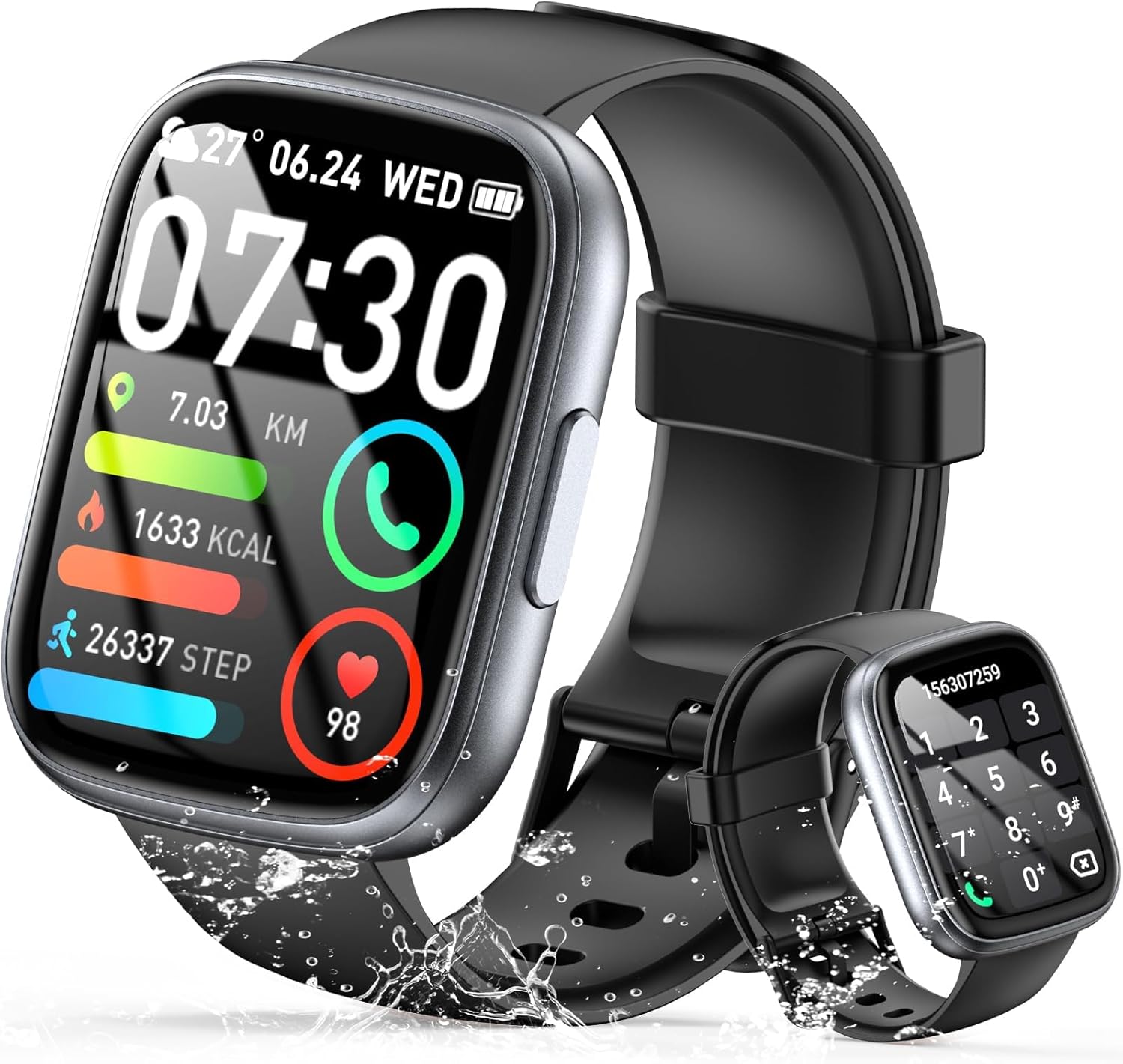 Smart Watch for Men Women, 1.95" Bluetooth 5.3 Calling Touch Fitness Watch with...