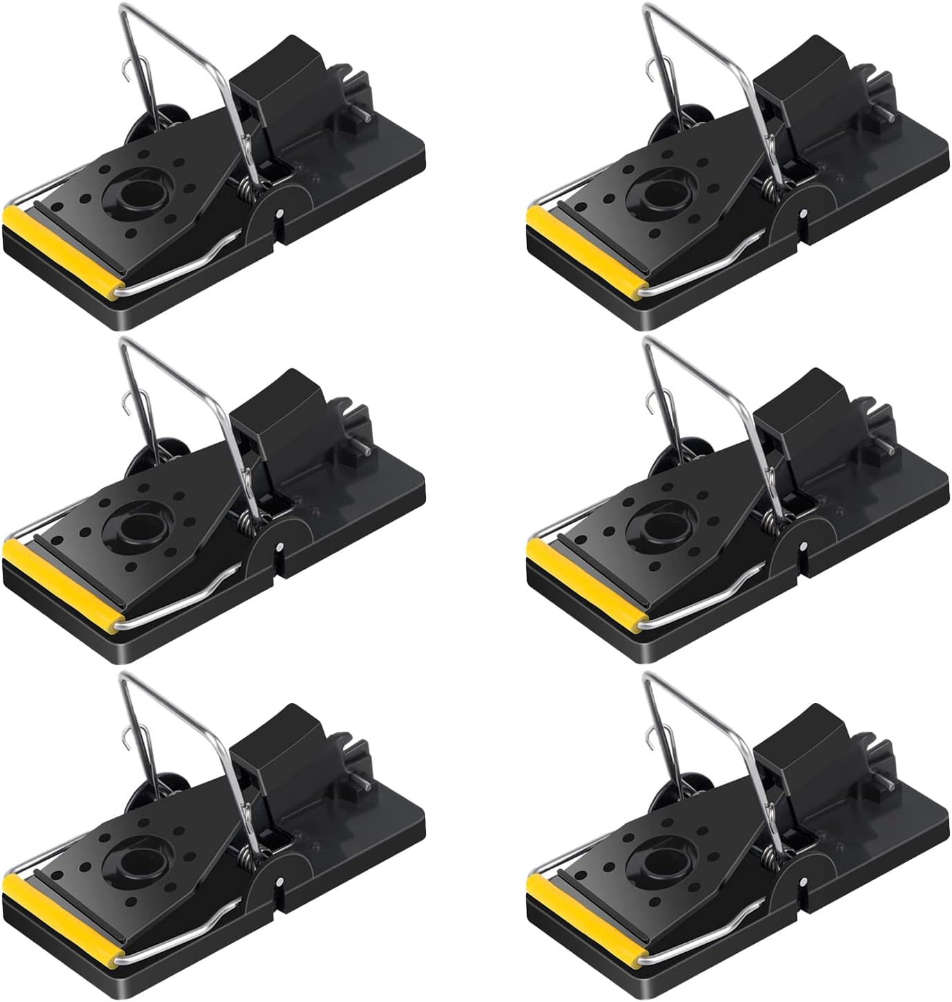 Trisiki Mouse Trap, 6 Pack Heavy Duty Reusable Snap Traps that Kill Instantly, H...