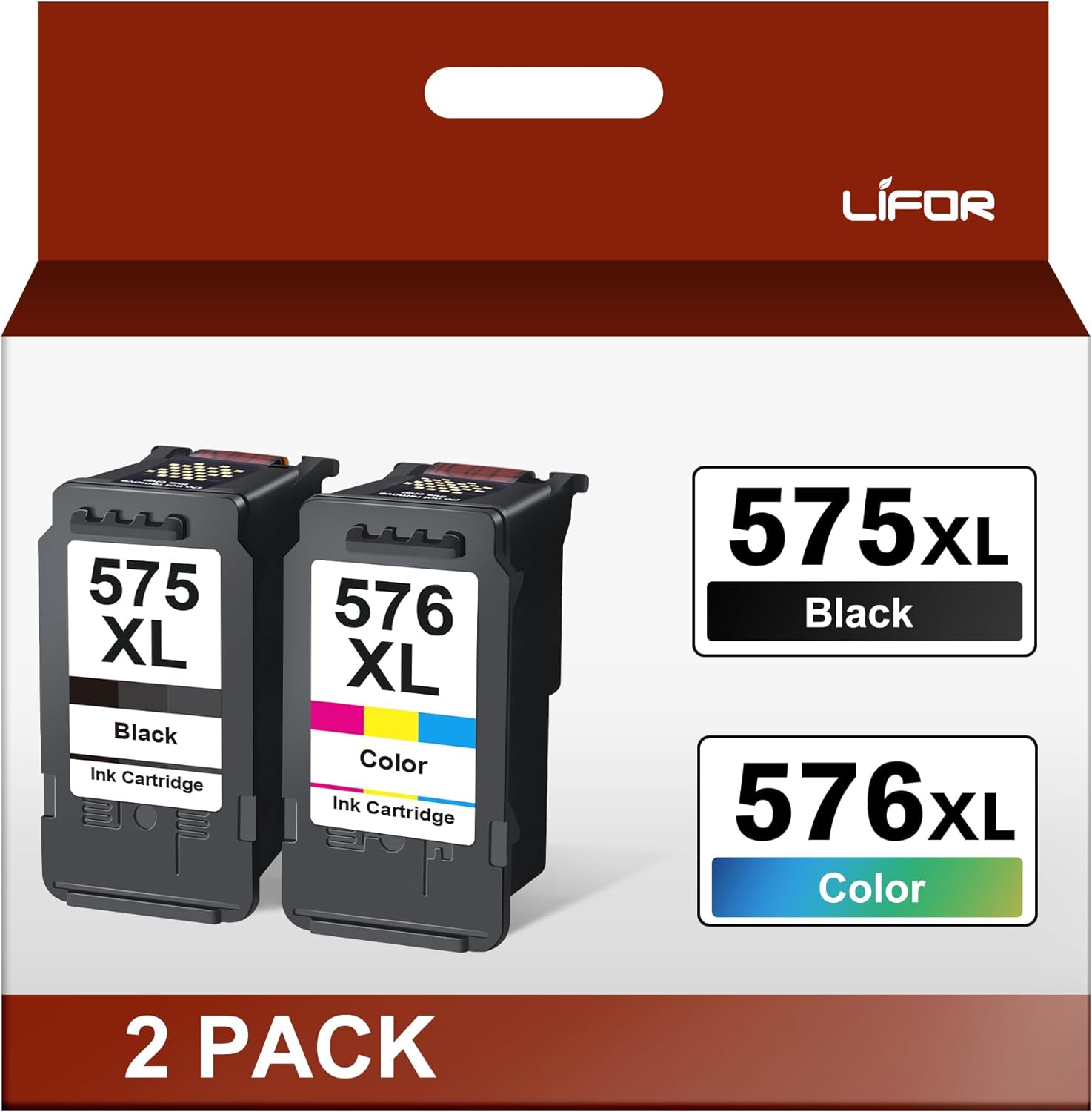 High-Quality LIFOR PG-575XL CL-576XL Ink Cartridges, Special Replacement for Can...