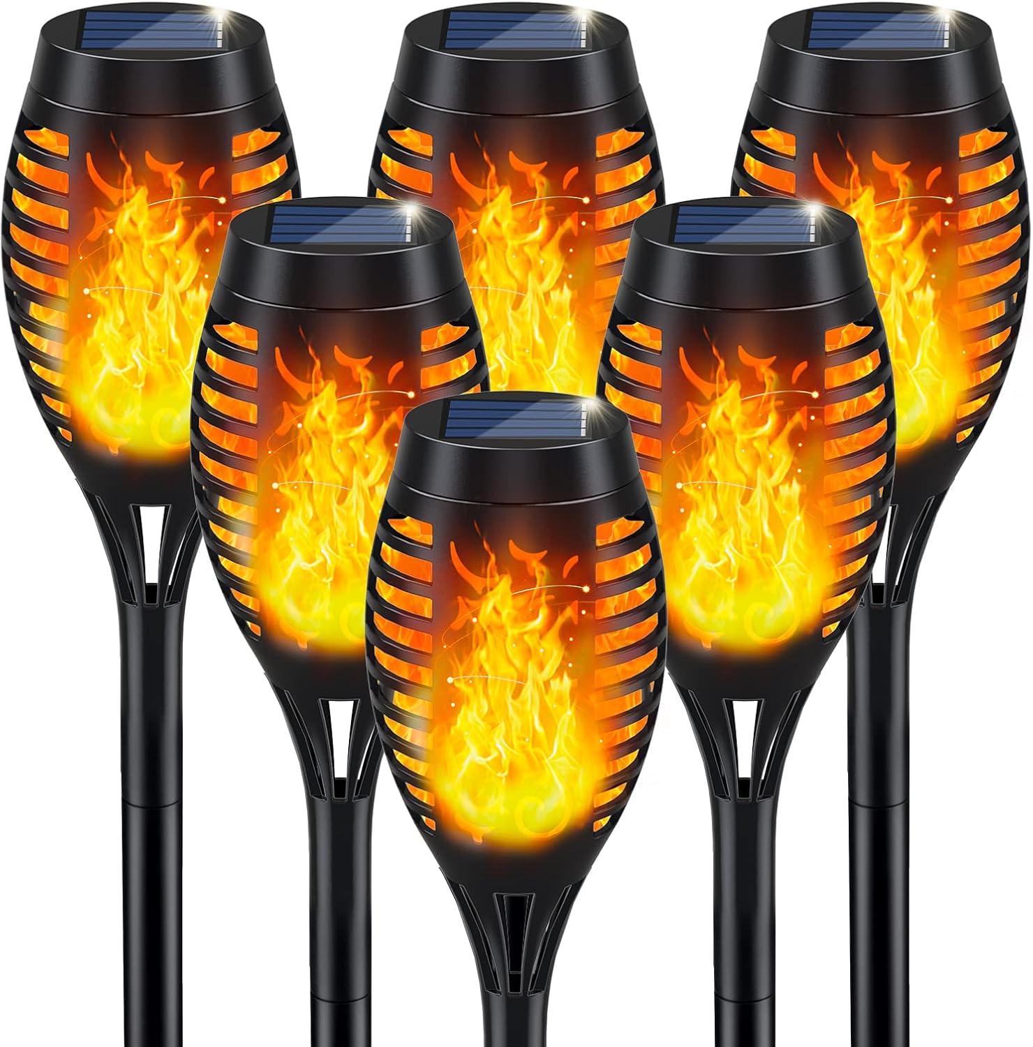IkeeRuic Solar Lights Outdoor, Solar Torch Light with Flickering Flame for Hallo...