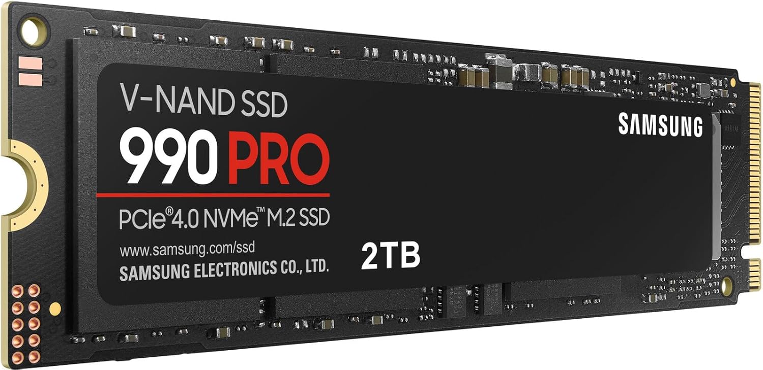 SAMSUNG 990 PRO SSD 2TB NVMe M.2 PCIe Gen4, M.2 2280 Internal Solid State Hard D...