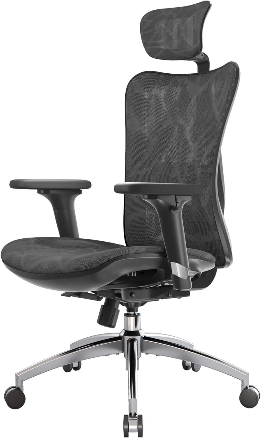 SIHOO Ergonomic Office Chair Mesh Desk Chair with Adjustable Lumbar Support 3D A...