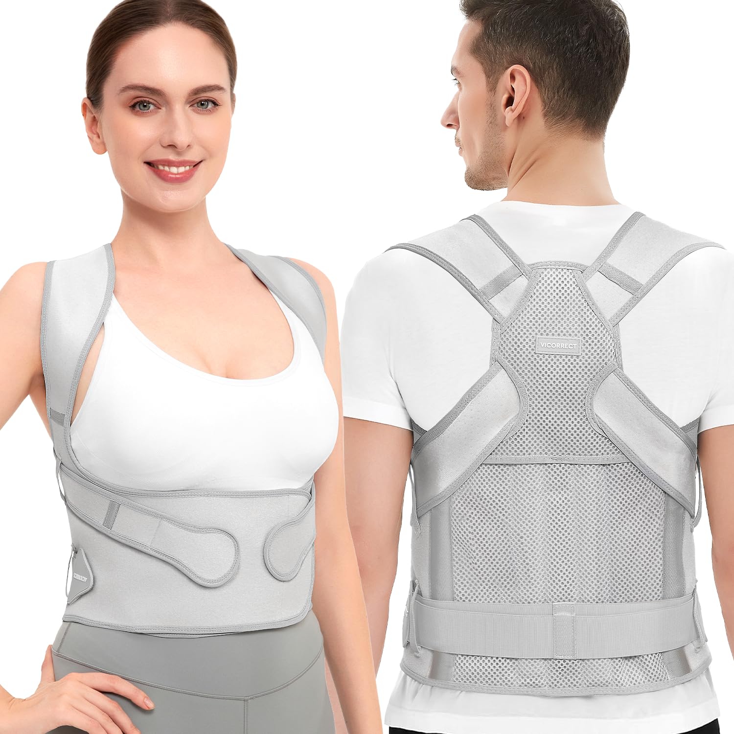 Vicorrect Posture Corrector, Special Back Support Brace for Women and Men, Innov...