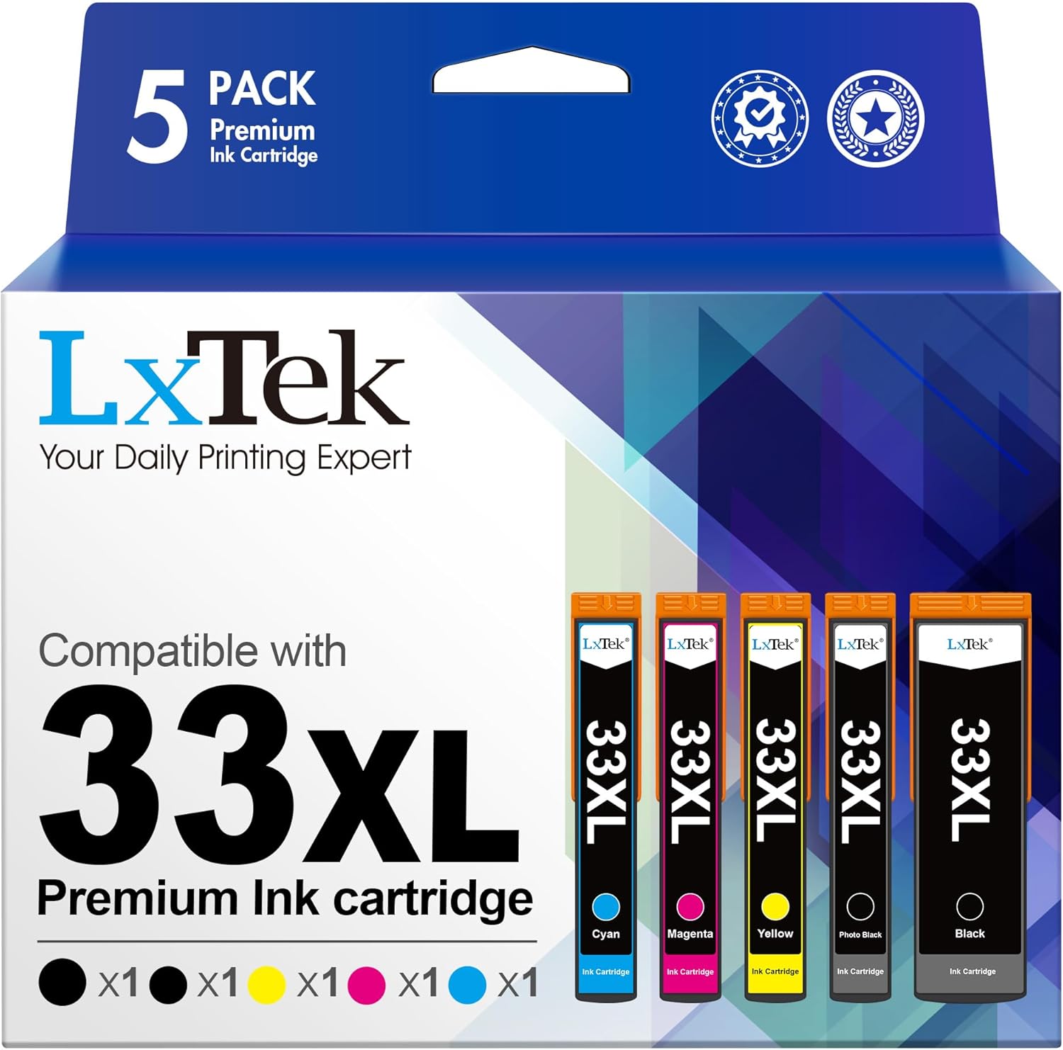 33XL Compatible Replacement for Epson 33 XL Ink Cartridges for Epson Expression...