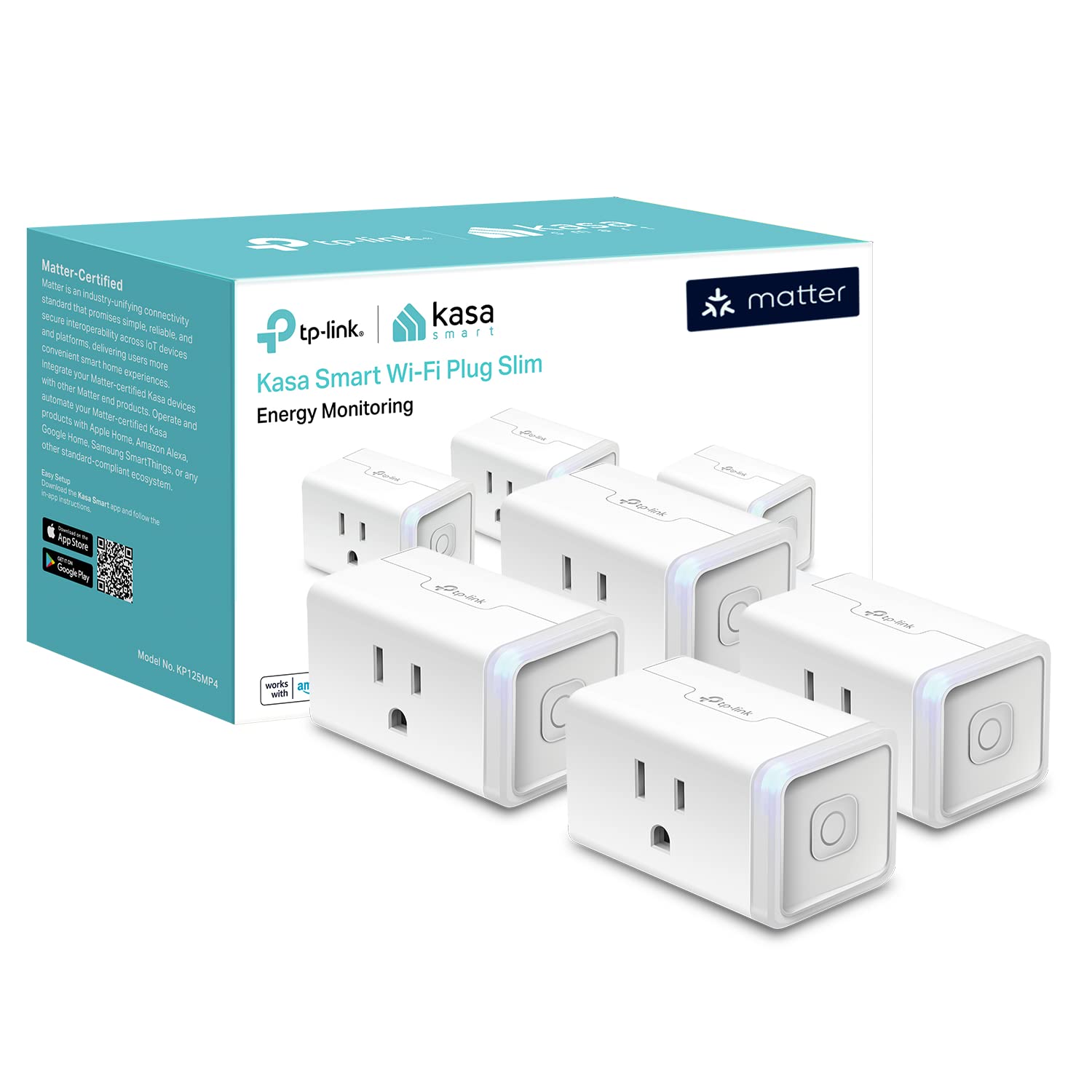 Kasa Matter Smart Plug w/ Energy Monitoring, Compa...
