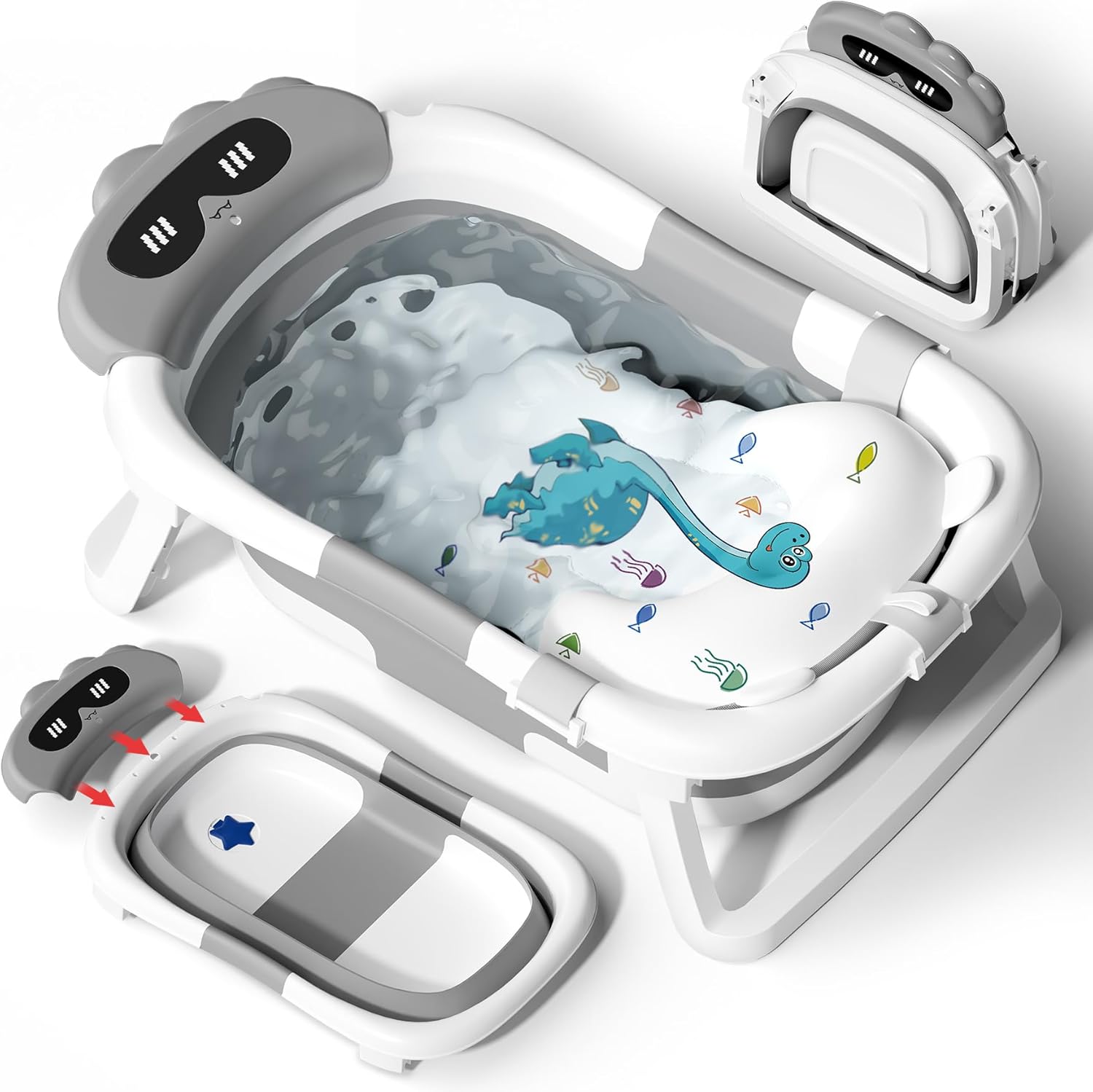 Innovative COOSEYA Foldable Baby Bath Tub, Unique Essentials for Newborn, Specia...
