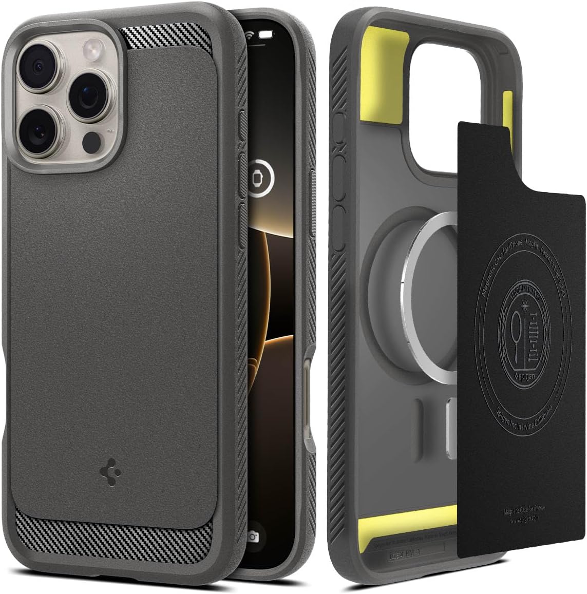 Durable Spigen Rugged Armor MagFit Case, Special Protection for iPhone 16 Pro, H...