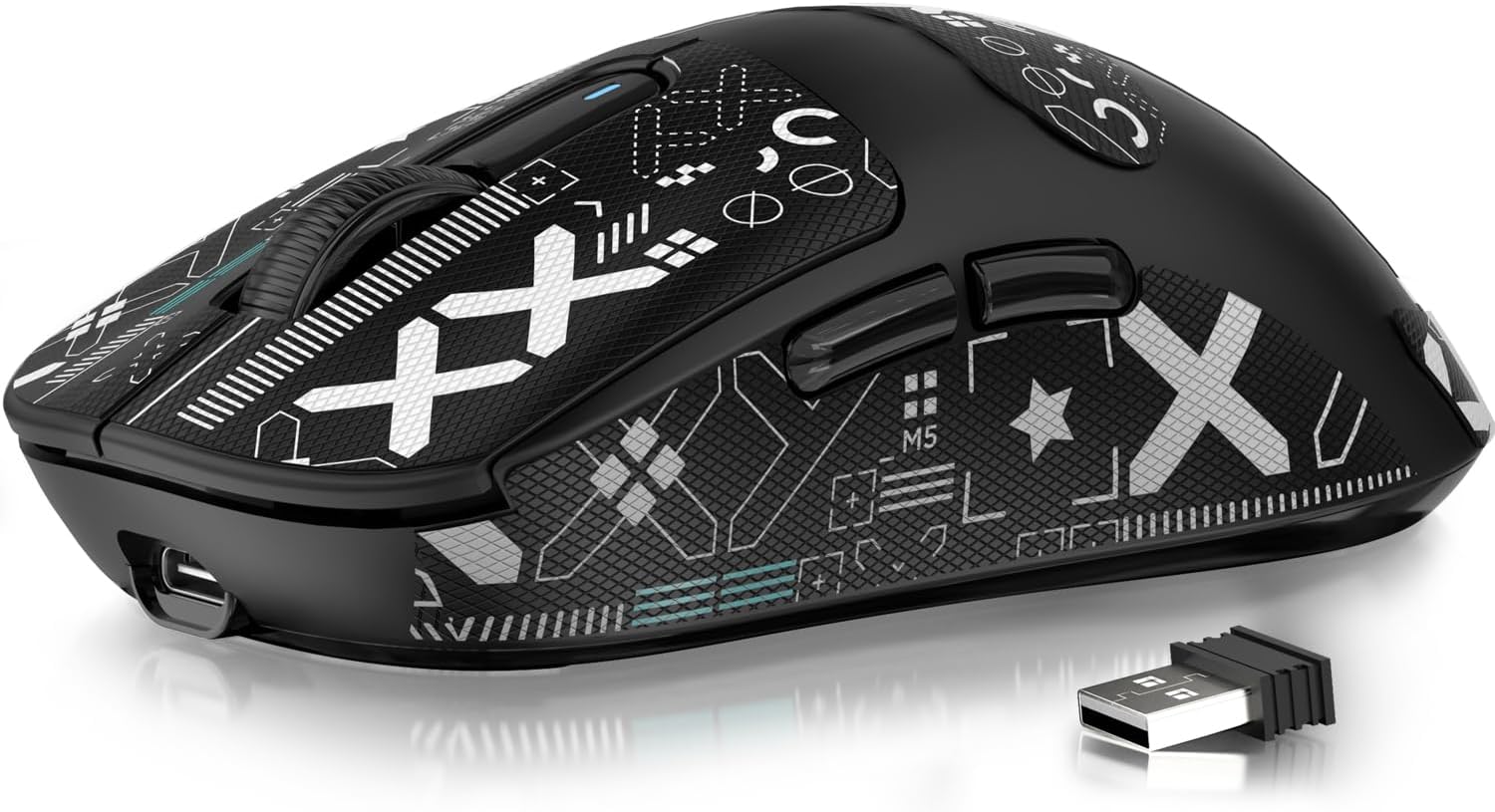 ATTACK SHARK X3 49g SUPERLIGHT Mouse with Tape, PixArt PAW3395 Gaming Sensor, BT...