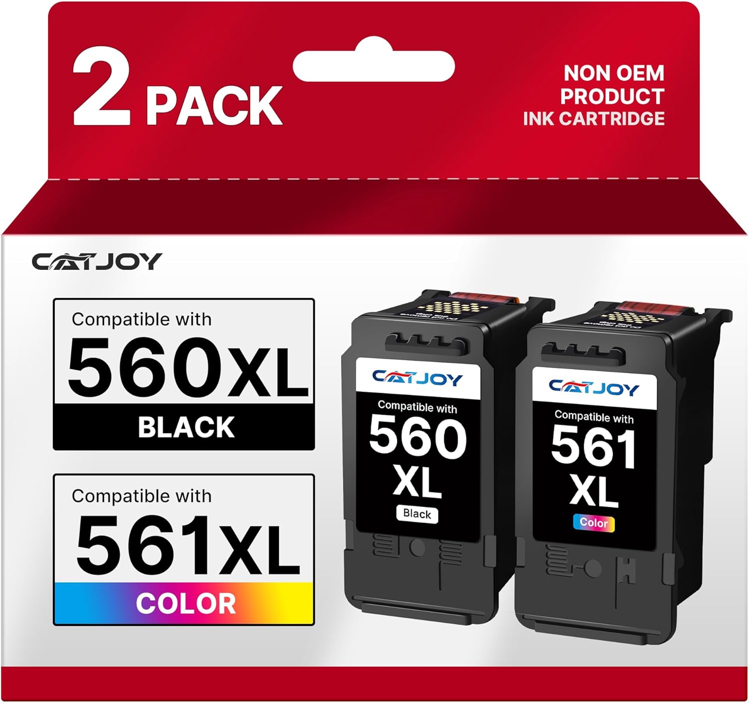 High-Quality CATJOY 560 561XL Ink Cartridges, Exclusive Replacement for Canon In...