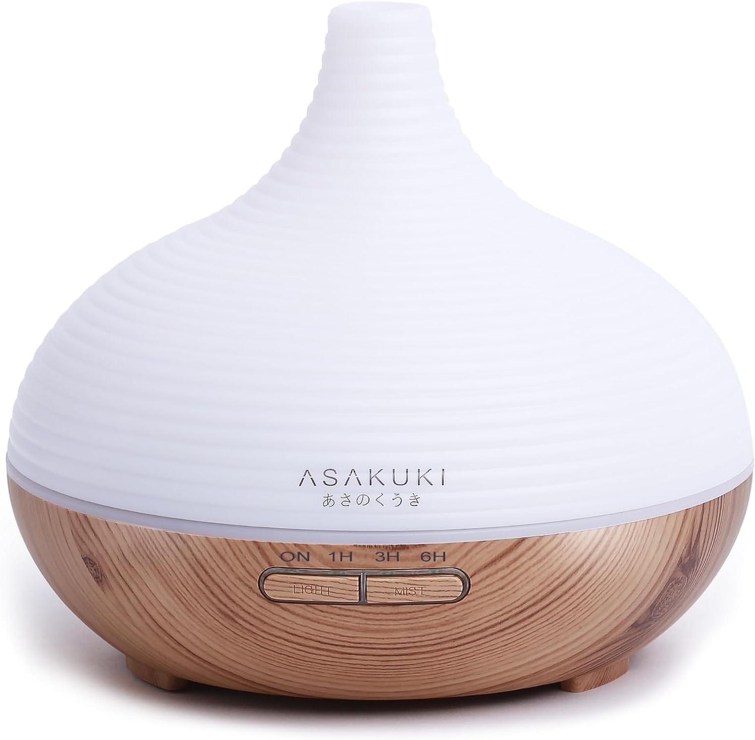 ASAKUKI 300ml Essential Oil Diffuser, Wood Grain Ultrasonic Aromatherapy Diffuse...