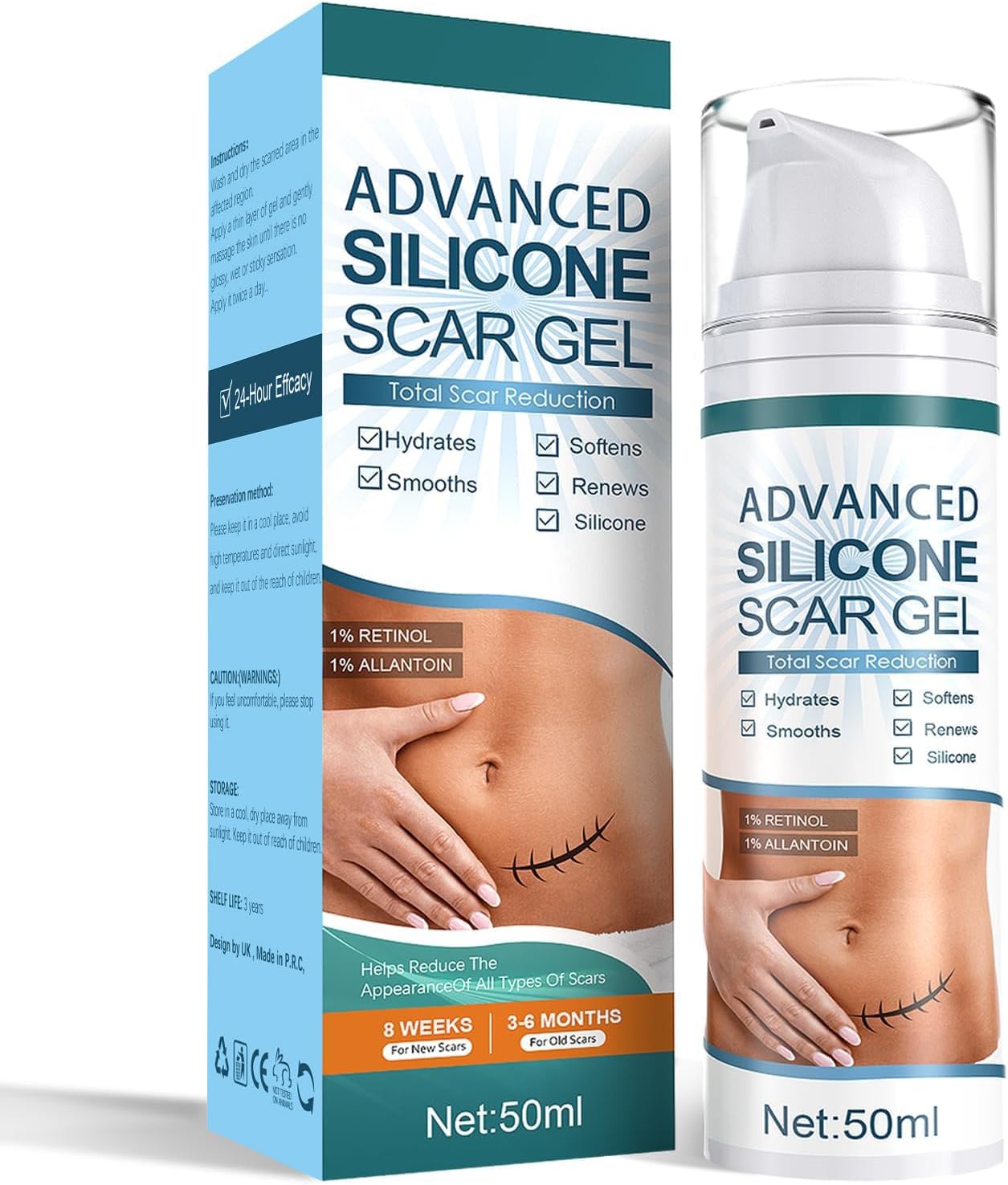 SarCop Advanced Silicone Scar Gel, Effective Scar Cream - Reduces The Appearance...