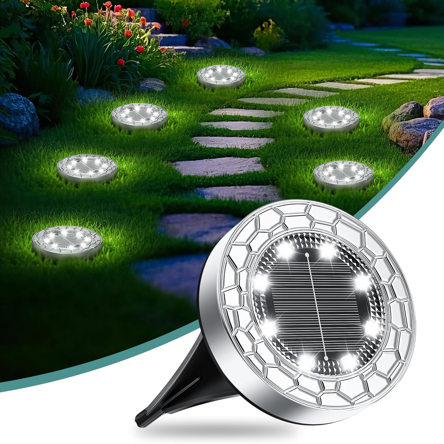 Solar Lights Outdoor Garden, Innovative 2025 Upgraded Solar Garden Decorations,...