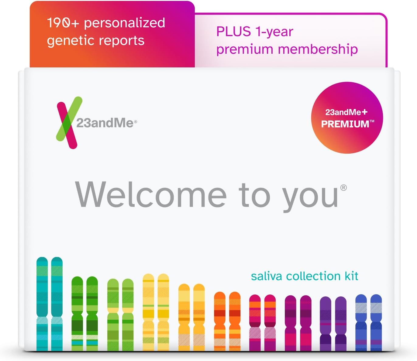 23andMe+ Premium Membership Bundle - DNA Kit with Personal Genetic Insights Incl...
