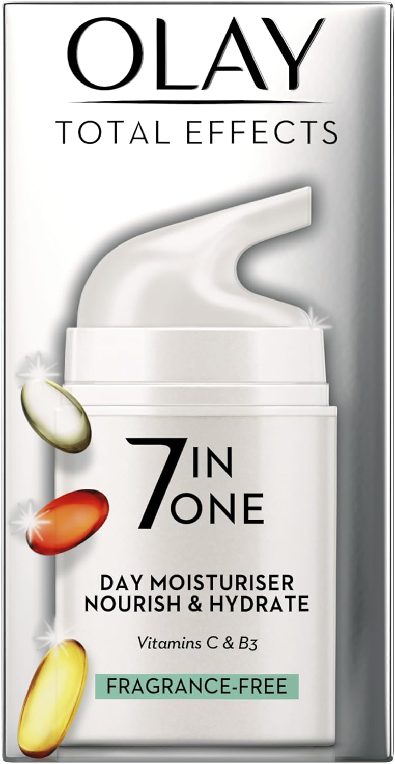 Olay Total Effects 7-in-1 Fragrance Free Moisturiser With Niacinamide, 50ml frag...