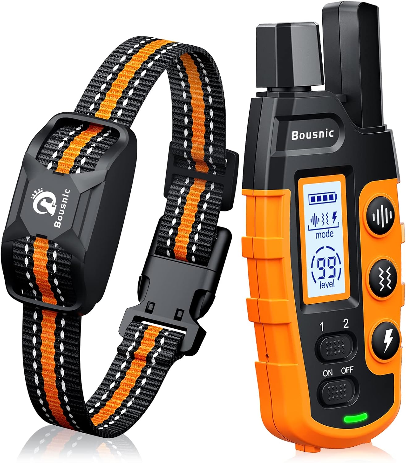 Bousnic Dog Shock Collar - 3300Ft Dog Training Collar with Remote for 5-120lbs S...
