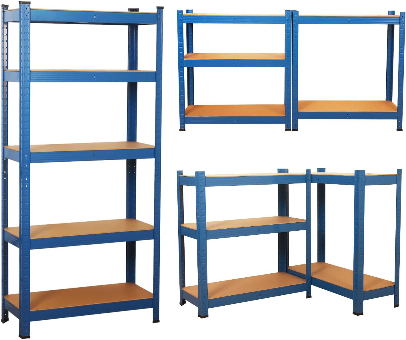 Shine Planet 5 Tier Garage Shelves, Unique Metal Storage Shelves for Heavy Duty...