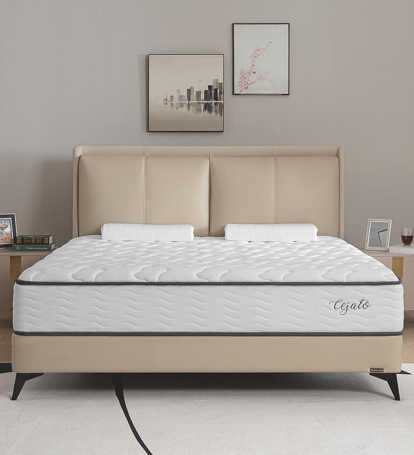 Queen Size Mattresses,10 Inch Memory Foam Hybrid Queen Mattresses in a Box White...