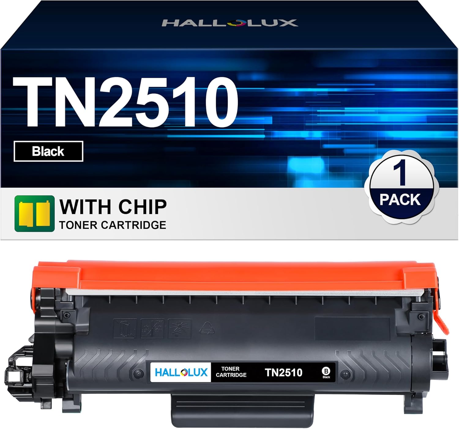 HALLOLUX TN2510 Toner Cartridge TN 2510 Compatible with Brother TN-2510 Toner fo...