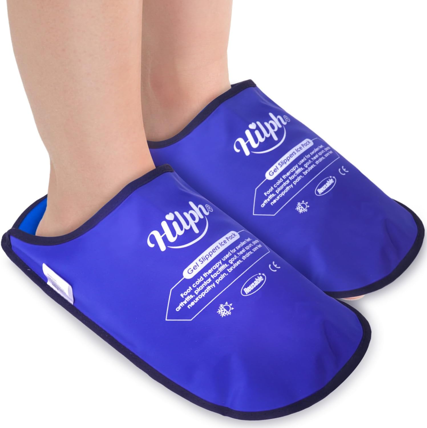 Hilph Foot Ice Pack Slippers for Plantar Fasciitis 2 Pack, Ice Pack Slippers for...