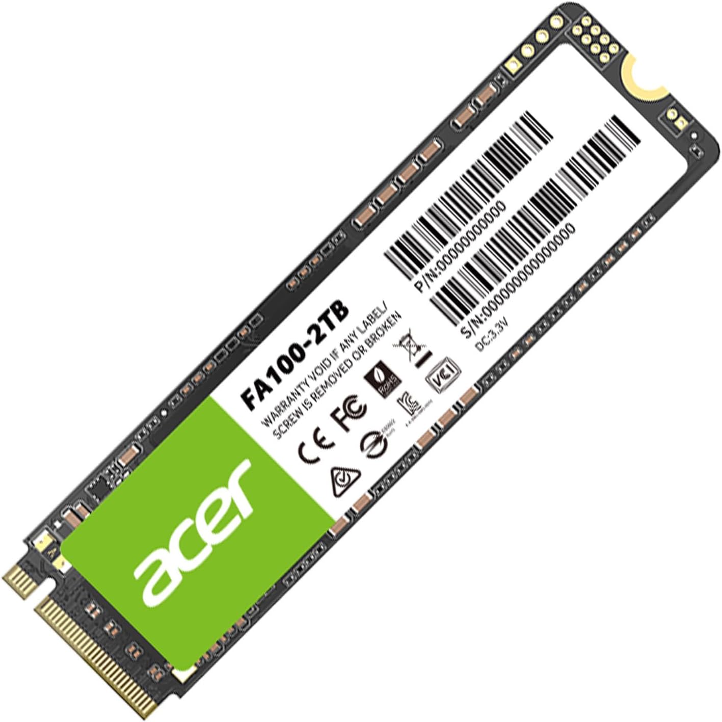 acer FA100 M.2 2280 SSD, Special 2TB Storage Solution, Innovative PCIe 3.0 NVMe...