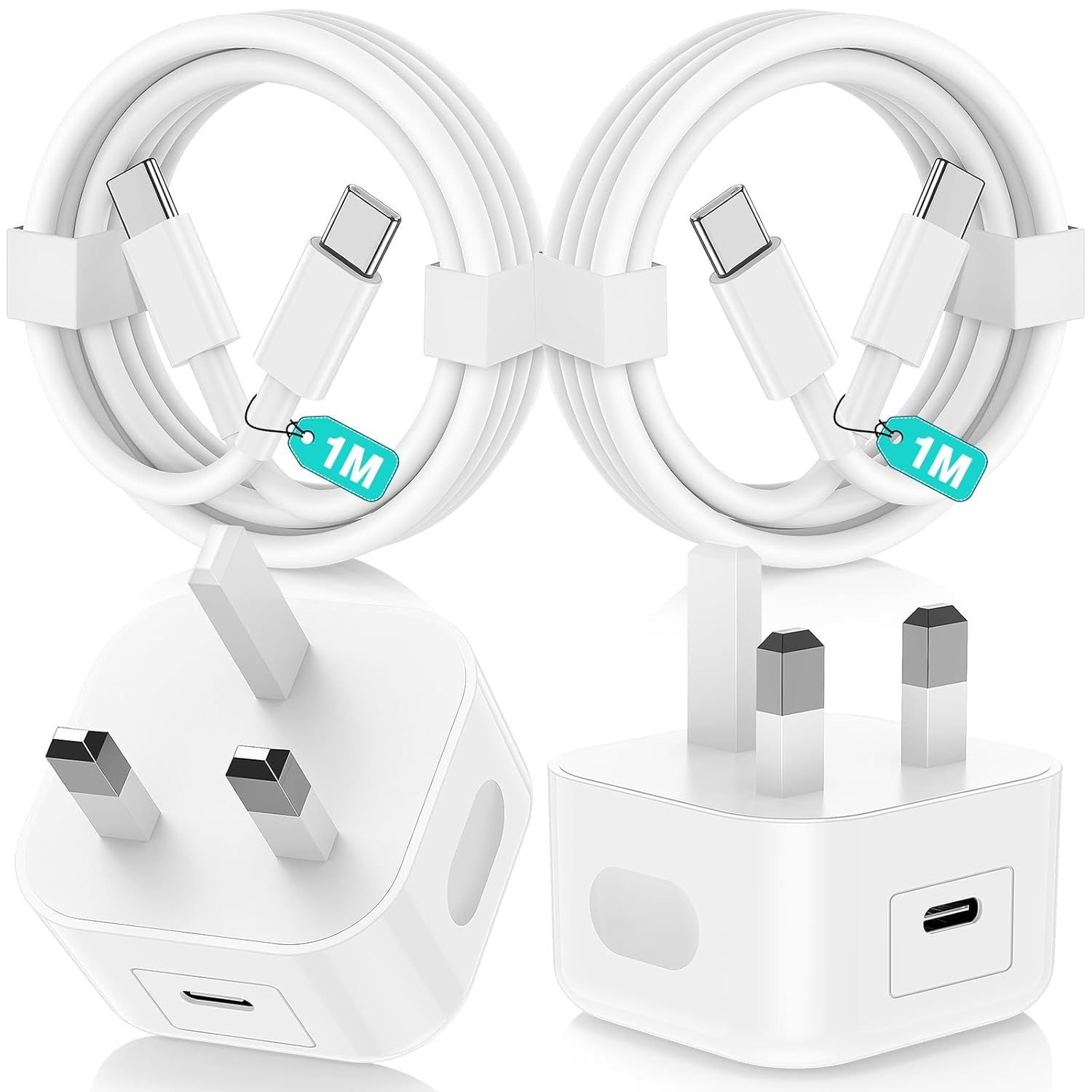 High-Quality USB C Charger for iPhone, Special 2Pack Apple MFi Certified 20W Fas...