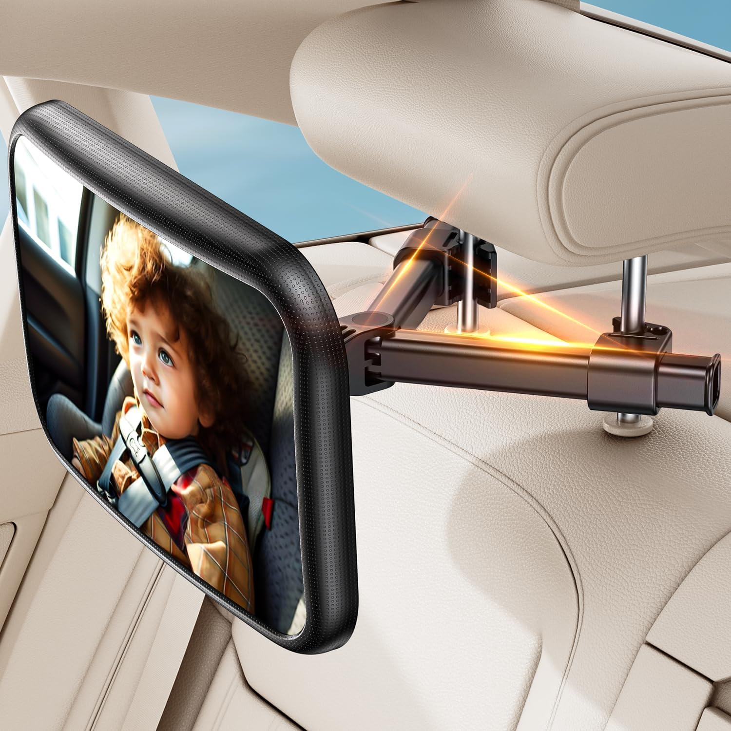 Baby Car Mirror for Car Seat Safely Mirror Hook Clip Design for Rear Facing Infa...