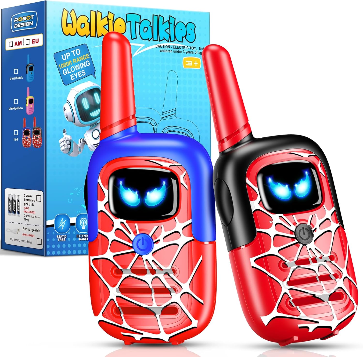Toyokid Walkie Talkies, Special Spider Themed Toys for Kids, Unique Walkie Talki...