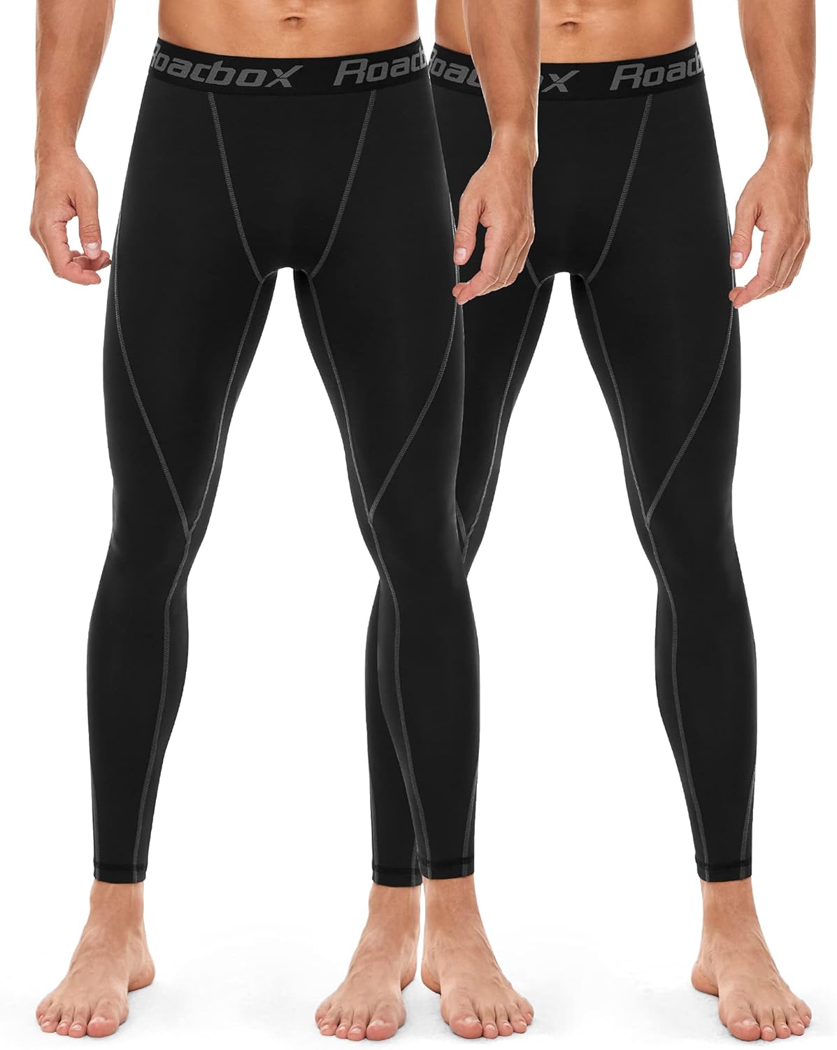 Roadbox Men's Compression Leggings, Special Cool Dry Base Layer Pants for Gym Tr...