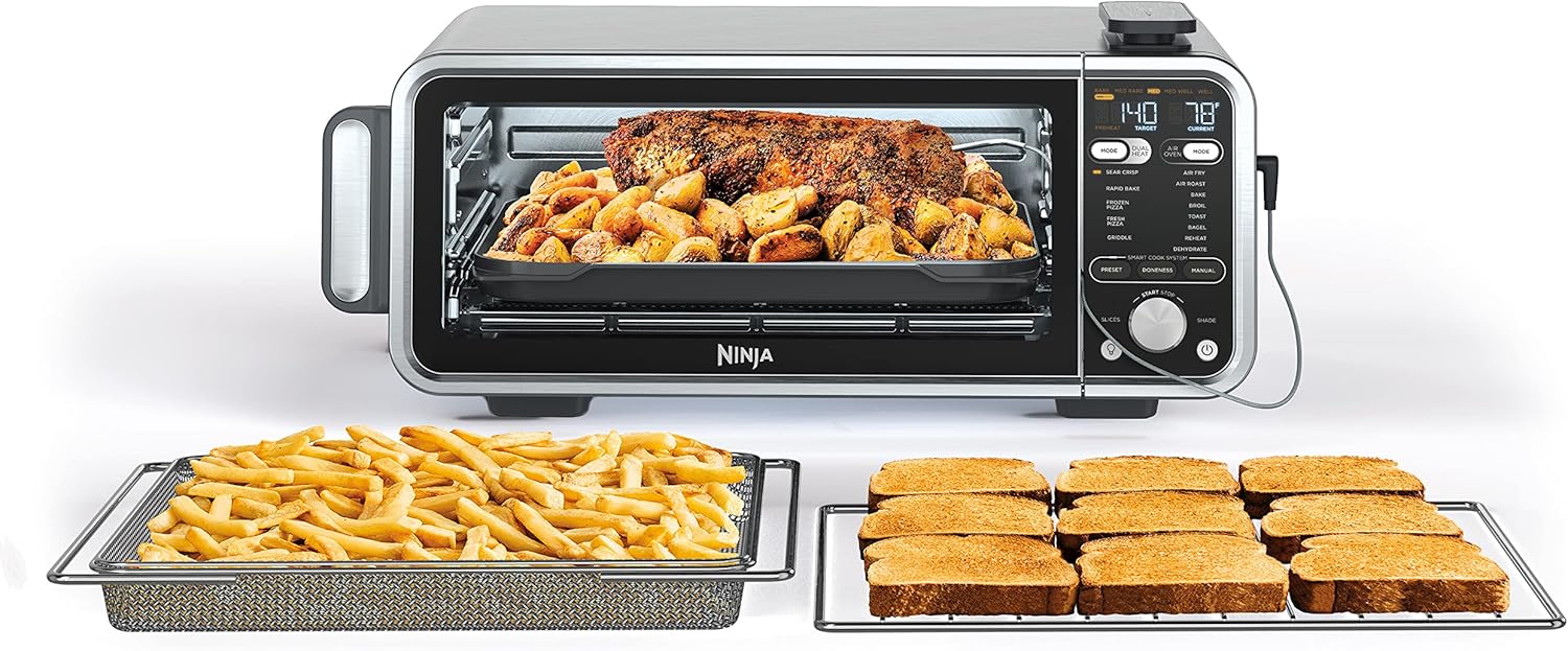 Ninja, Toaster Oven, Air Fryer, Thermometer, Toaster Oven Air Fryer Combo, Stain...