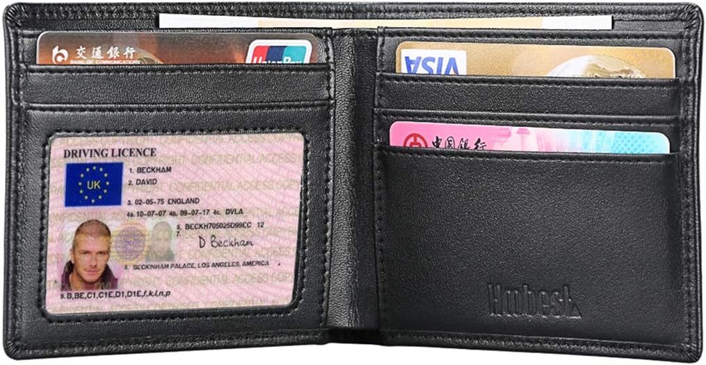 Hoobest RFID Blocking Genuine Leather Wallet, Men Slim Wallets with RFID Block T...