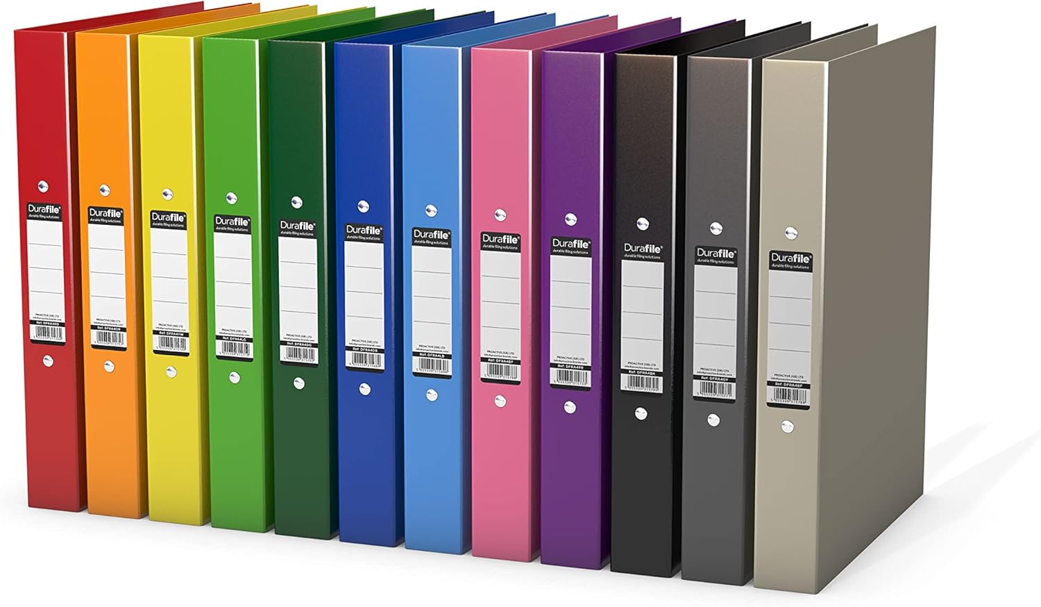 Durafile Ring Binder A4 Files, Versatile Folder Organizer in Vibrant Assorted Co...