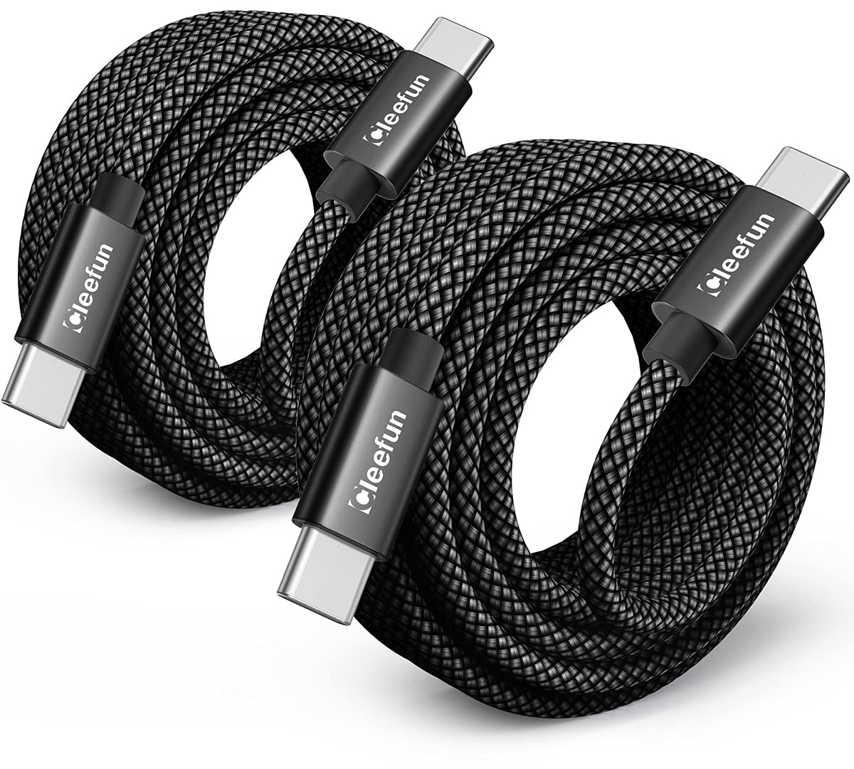 CLEEFUN Long USB C to USB C Cable [3M, 2-Pack], PD 60W Type C to C Fast Charger...