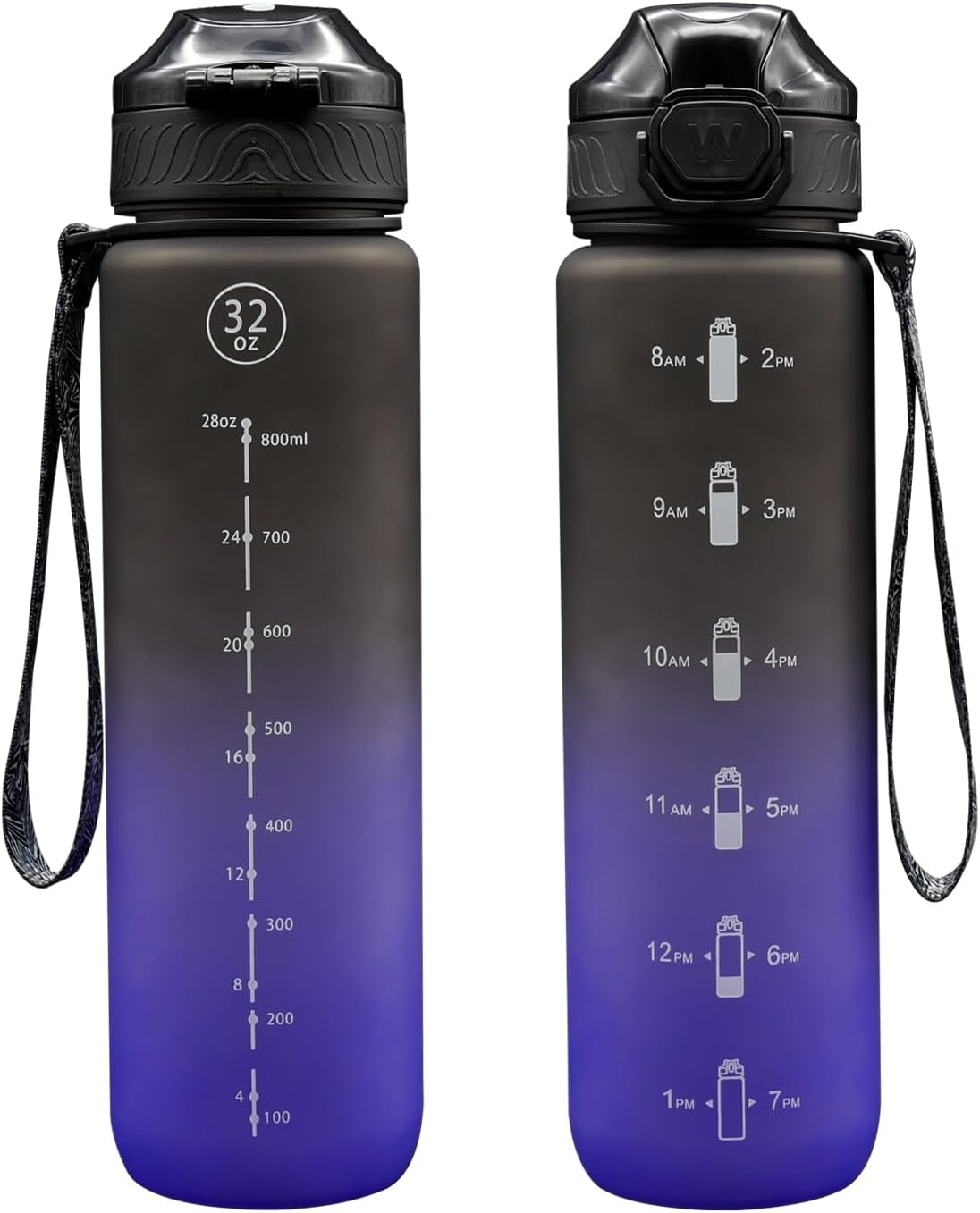 EYQ Water Bottle, Innovative Motivational Sports Drinks Bottle with Time Marker,...