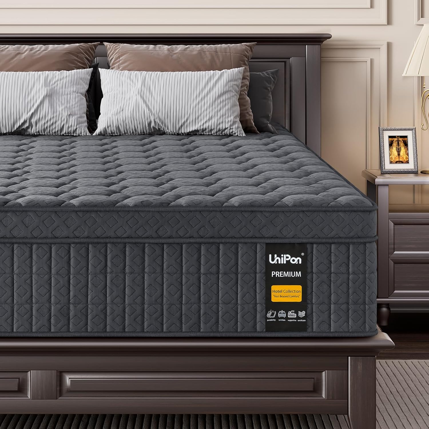 Mattress Queen Size, 14 inch Hybrid Mattress with Extra Back and Lumbar Hip Supp...