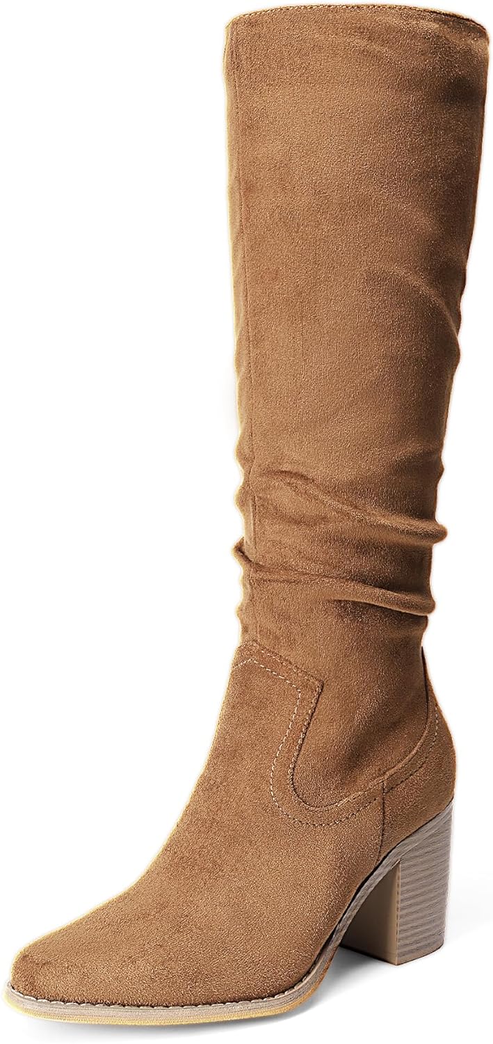 DREAM PAIRS Women's Knee-High Boots, Unique Comfortable Boots with Chunky Block...