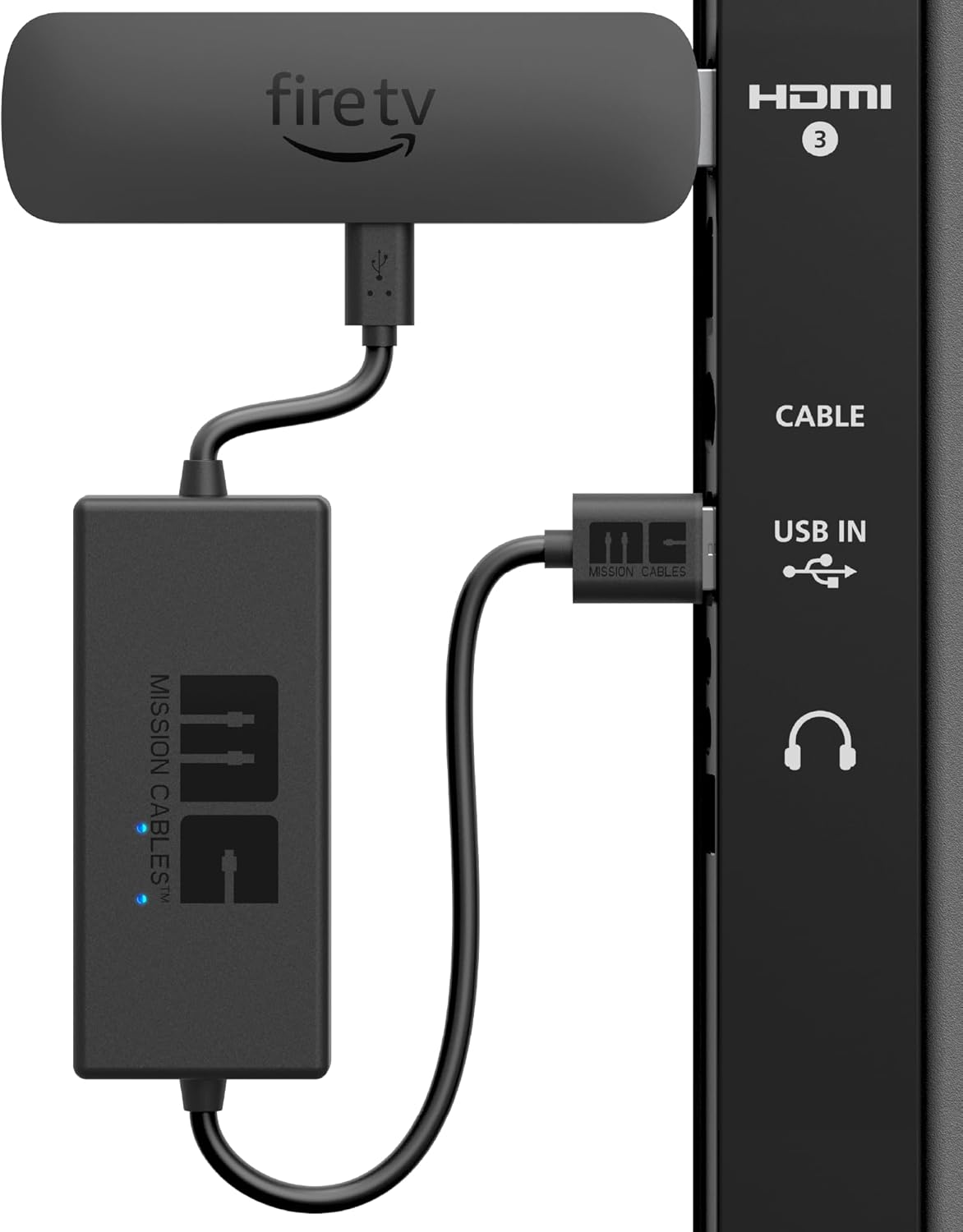 Mission USB Power Cable for Amazon Fire TV (Elimin...