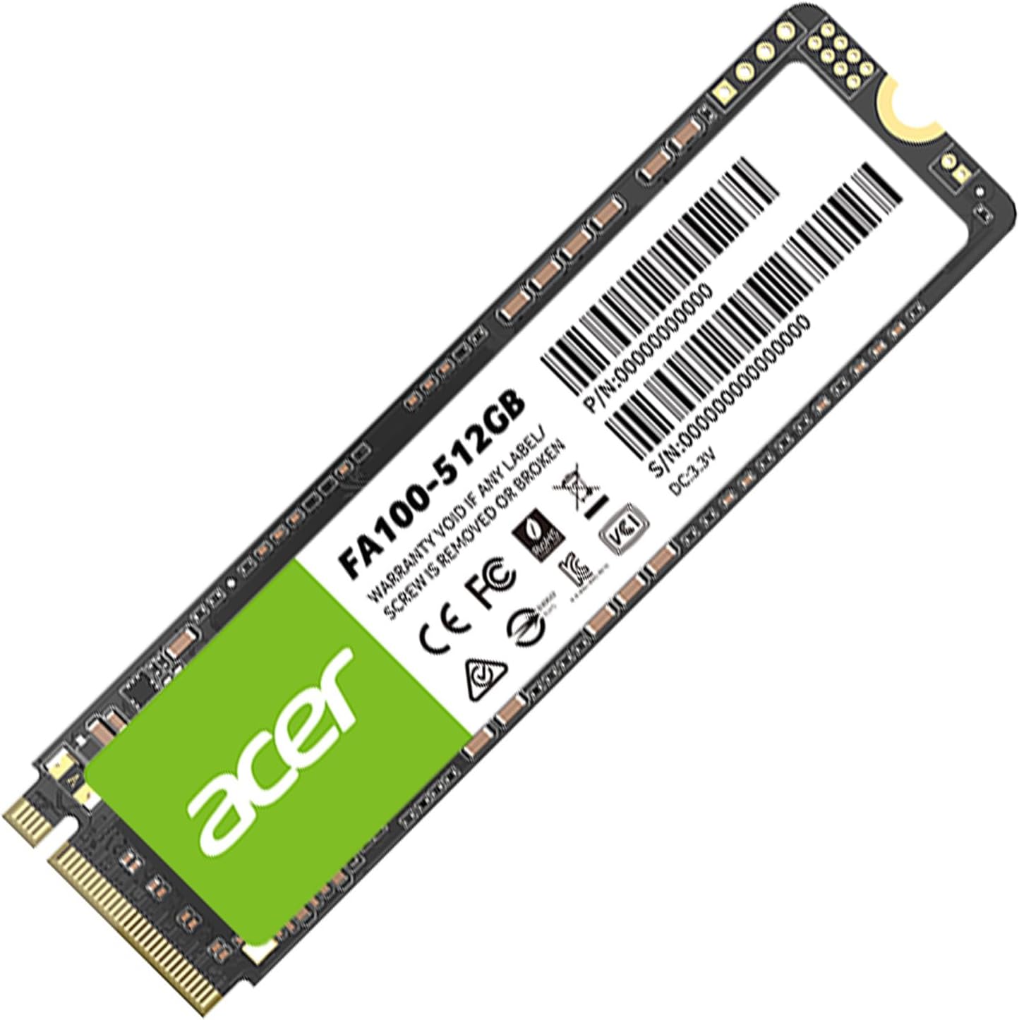 Top Quality Acer FA100 M.2 2280 SSD, Special SSD with PCIe 3.0 NVMe, High-Perfor...