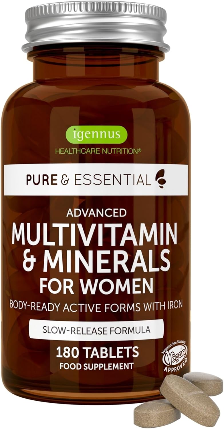 Igennus Methylated Women's Multivitamin, Special Supplement with Gentle Iron, In...
