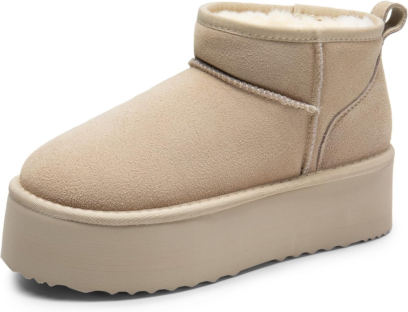 DREAM PAIRS Platform Mini Boots for Women, Special Suede Genuine Leather Boots,...
