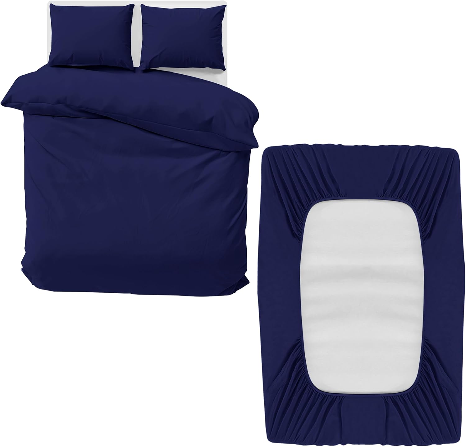 MOONLIGHT20015 Double Bedding Set, Special 4 Piece Duvet Cover Fitted Sheet, Inn...