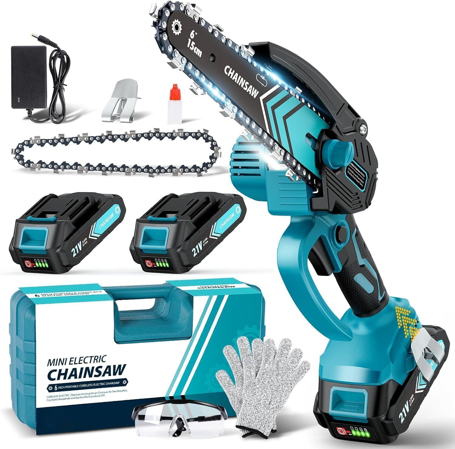 Special 8000mAh Mini Chainsaw, Powerful Cordless Chainsaw 6 Inch, Innovative Ele...