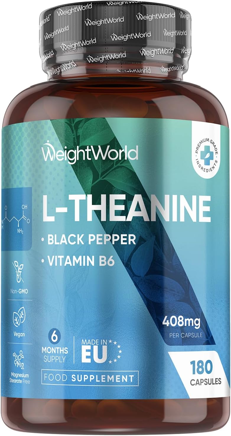 High-Quality WeightWorld L-Theanine Supplement, Premium Vegan Capsules, Extended...